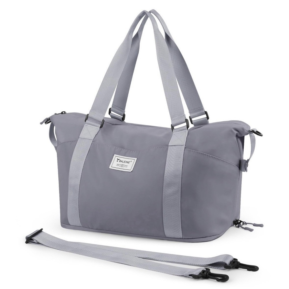 BALEINE Travel‎ Tote Bag For Women, Weekender Carry-On Tote Large (Grey) New